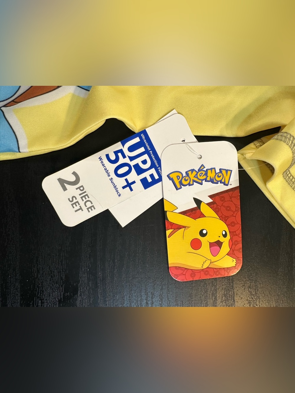 Pokemon Size 7 2-Piece Swim Trunks and Rashguard Set NWT - Picture 3 of 11